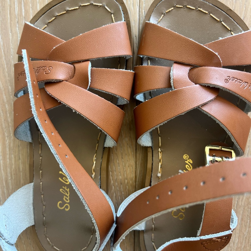 Brown salt water sandals size 13